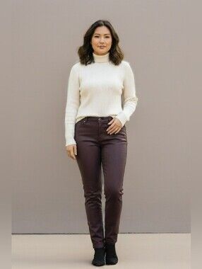 CATO Fashions Skinny Leg Wine Pant - Size 12 NWT